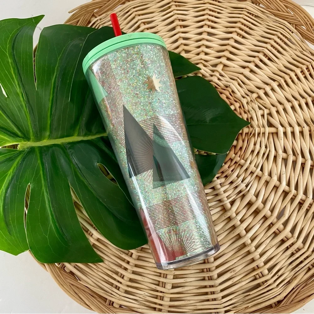 Starbucks Holiday 2020 Christmas Tree Glitter Cold Venti 24 oz. Cup NWT